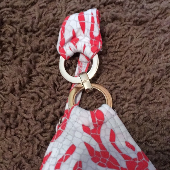 Michael Kors Wrap Front One Piece Coral Mosaic - Picture 5 of 9